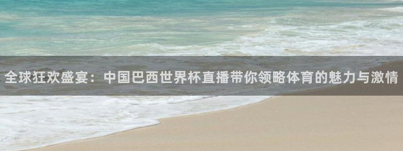 世界杯足球直播：全球狂欢盛宴：中国巴西世界杯直播带你领略体育的魅力与激情